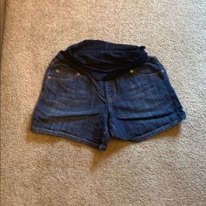 Maternity jean shorts